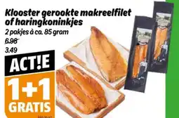 Poiesz Klooster gerookte makreelfilet of haringkoninkjes aanbieding