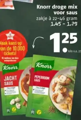 Poiesz Knorr droge mix voor saus aanbieding