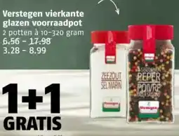 Poiesz Verstegen vierkante glazen voorraadpot aanbieding