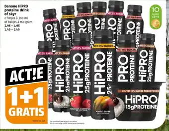 Poiesz Danone HIPRO proteine drink of skyr aanbieding