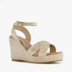 Scapino Blue Box dames espadrilles met hoge sleehak goud aanbieding