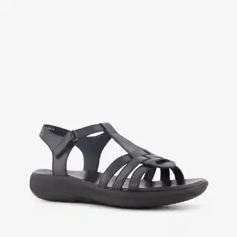 Scapino Hush Puppies leren dames sandalen zwart aanbieding