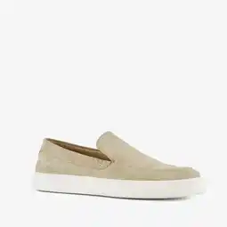 Scapino Van Beers suede heren instappers beige aanbieding