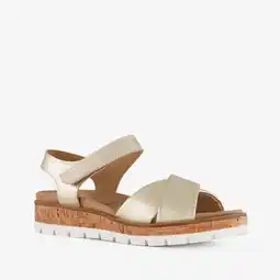 Scapino Hush Puppies leren dames sandalen goud aanbieding
