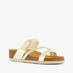 Scapino Hush Puppies dames sleehak slippers champagne aanbieding