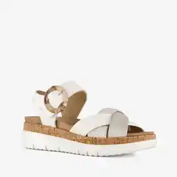 Scapino Hush Puppies leren dames sandalen wit aanbieding