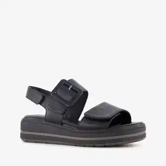 Scapino Softline dames sandalen met sleehak zwart aanbieding