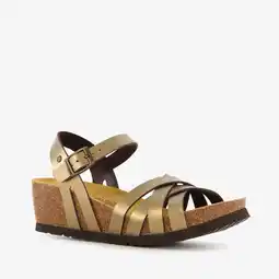 Scapino Hush Puppies dames bio sleehak sandalen brons aanbieding