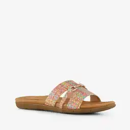 Scapino Blue Box gekleurde dames slippers met gesp goud aanbieding