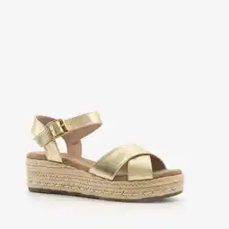 Scapino Blue Box dames espadrilles met sleehak goud aanbieding