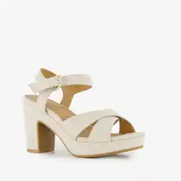 Scapino Blue Box dames sandalen met hak beige aanbieding