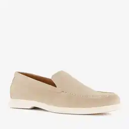 Scapino Van Beers suede heren instappers beige aanbieding