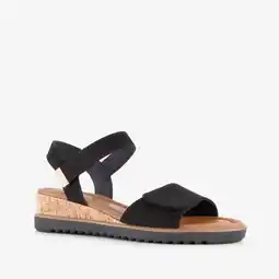 Scapino Tamaris dames sandalen met sleehak zwart aanbieding
