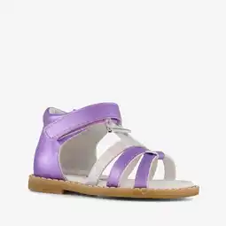 Scapino TwoDay leren meisjes sandalen metallic paarse aanbieding