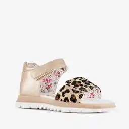 Scapino Blue Box meisjes sandalen met panterprint goud aanbieding