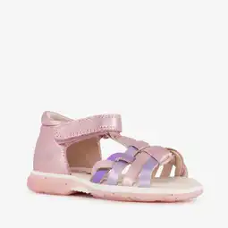 Scapino TwoDay leren meisjes sandalen metallic roze aanbieding
