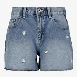 Scapino TwoDay meisjes denim short met madeliefjes aanbieding