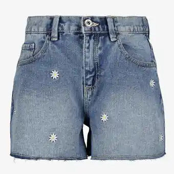 Scapino TwoDay meisjes denim short met madeliefjes aanbieding