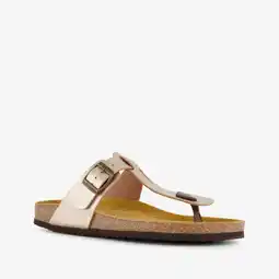 Scapino Hush Puppies dames bio teenslippers beige aanbieding