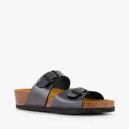 Scapino Hush Puppies dames bio slippers met sleehak zwart aanbieding