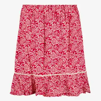 Scapino TwoDay dames rok met print en glitters rood aanbieding