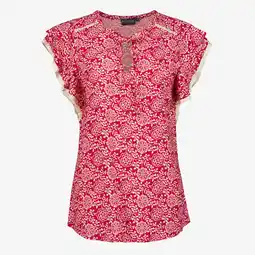 Scapino TwoDay dames blouse met print en glitters rood aanbieding