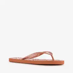 Scapino Dames slippers met print en glitters bruin aanbieding