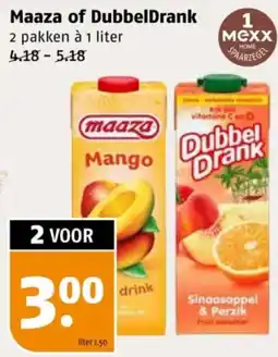 Poiesz Maaza of DubbelDrank aanbieding