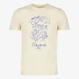 Scapino Unsigned heren T-shirt met opdruk beige aanbieding