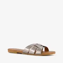 Scapino Dames slippers zilverkleurig aanbieding