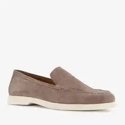 Scapino Van Beers suede heren instappers bruin aanbieding