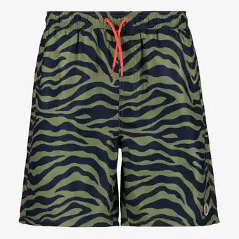 Scapino Osaga heren zwemshort zebraprint groen zwart aanbieding