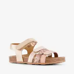 Scapino Groot leren meisjes bio sandalen met glitters goud aanbieding