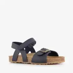 Scapino Groot leren jongens sandalen blauw aanbieding