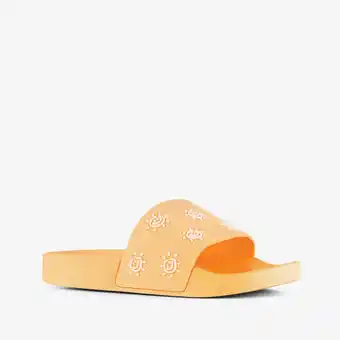 Scapino Kinder badslippers met zonnetjes geel aanbieding
