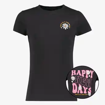Scapino TwoDay meisjes T-shirt met backprint zwart aanbieding