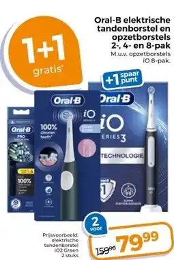 Trekpleister Oral-B elektrische tandenborstel en opzetborstels 2-, 4- en 8-pak aanbieding