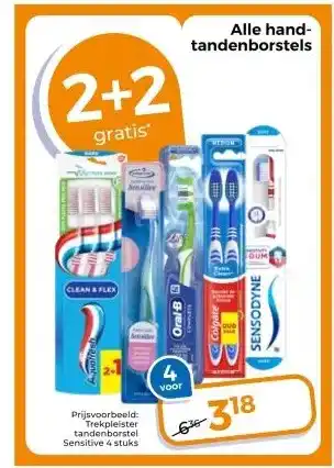 Trekpleister Alle hand- tandenborstels aanbieding