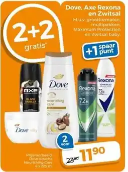 Trekpleister Dove, Axe Rexona en Zwitsal aanbieding