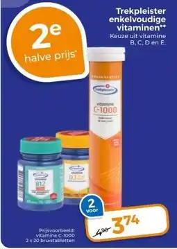 Trekpleister Trekpleister enkelvoudige vitaminen** aanbieding