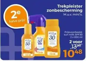Trekpleister Trekpleister zonbescherming M.u.v. mini's. aanbieding