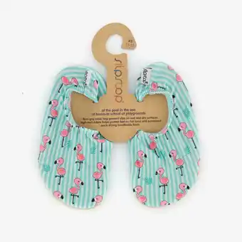 Scapino Slipstop kinder schoenen blauw met flamingo aanbieding