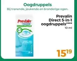 Trekpleister Prevalin Direct 5-in-1 oogdruppels**** aanbieding
