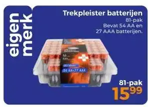 Trekpleister Trekpleister batterijen aanbieding