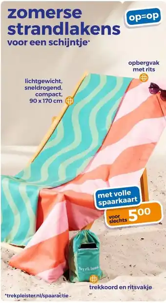 Trekpleister zomerse strandlakens aanbieding
