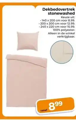 Trekpleister Dekbedovertrek stonewashed aanbieding