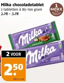 Poiesz Milka chocoladetablet aanbieding