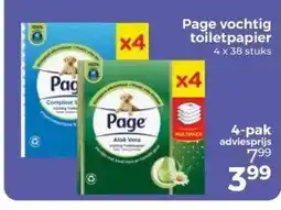Trekpleister Page vochtig toiletpapier aanbieding