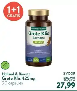 Holland & Barrett Grote Klis 425mg aanbieding