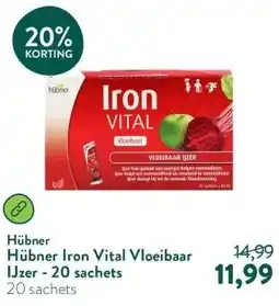 Holland & Barrett Hübner Iron Vital Vloeibaar IJzer - 20 sachets aanbieding